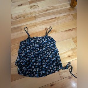 American eagle cropped floral top